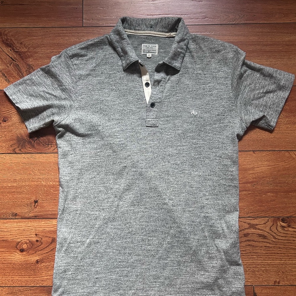 rag & bone Heather Gray Polo Shirt